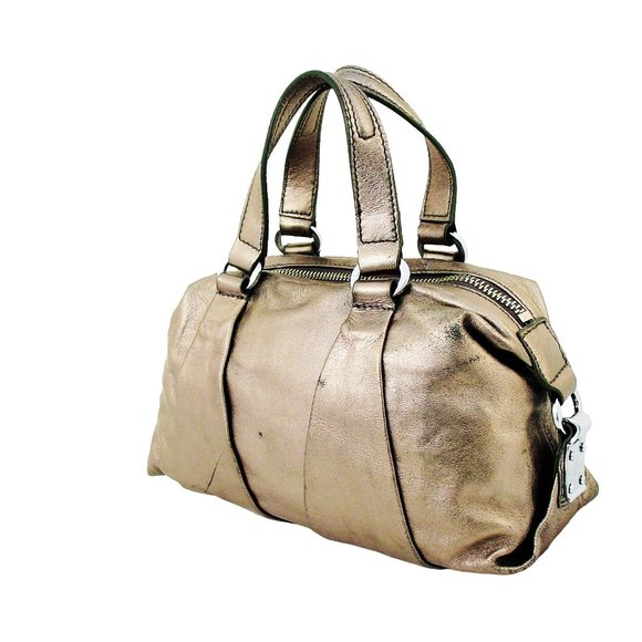 7 for ALL MANKIND Small Metallic Leather Satchel - Picture 3 of 7